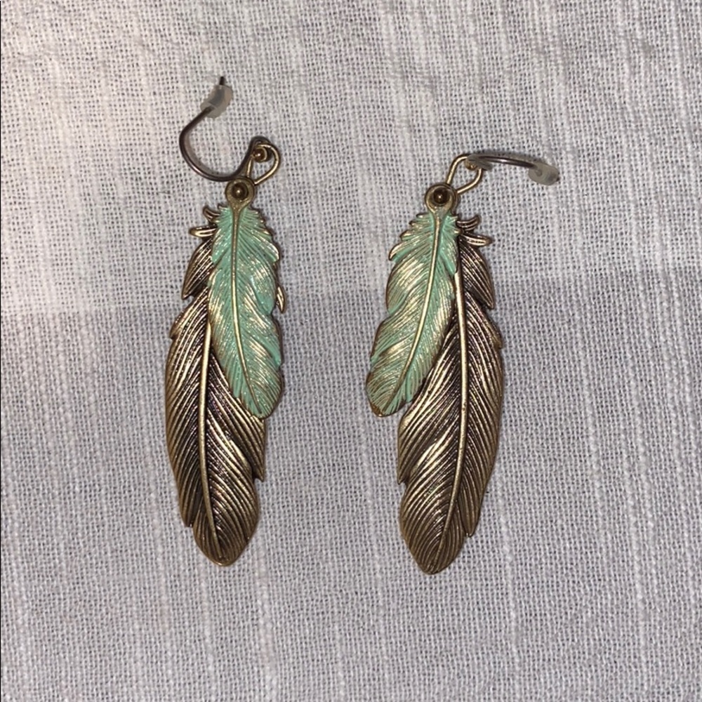 Layered Feather style Earrings